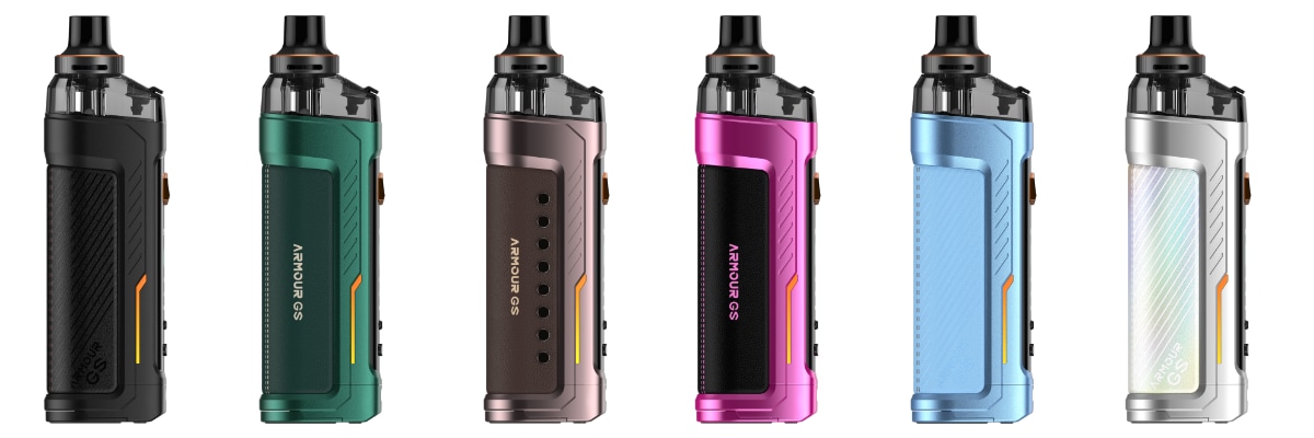 LES 6 COLORIS DU POD ARMOUR GS DTL VAPORESSO
